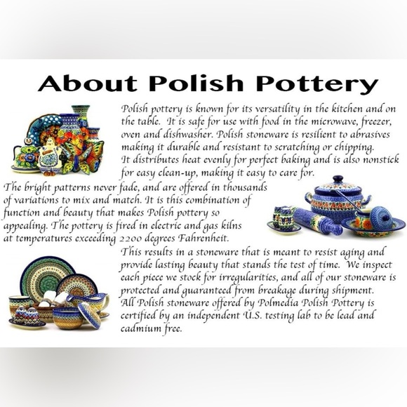 Handmade Boleslawiec Polish Pottery Crock W Handles! Ghosts, Pumpkins, Bats! - Picture 7 of 7